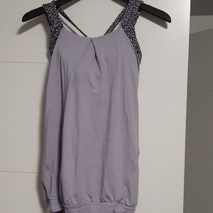 Lululemon purple tank with bra